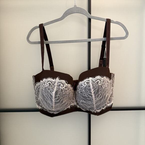 Claudette Longline Balconette Bra Underwire Plus Size Bra 38FF Lingerie New - Picture 2 of 11